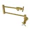 Kingston Brass KS4107BEX Wall Mount Pot Filler, Brushed Brass KS4107BEX - alternate 1